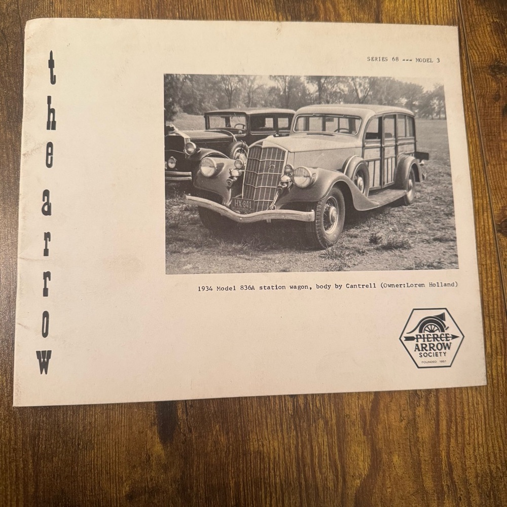 Pierce-Arrow Society The Arrow Newsletter 1968 Vintage Automobile Ephemera